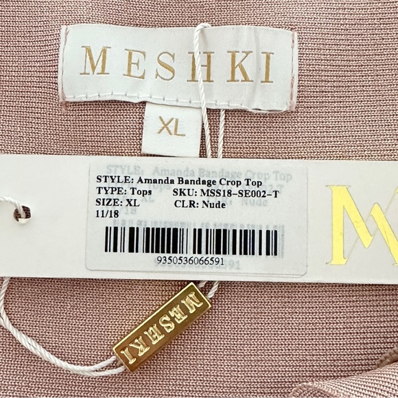 Meshki Nude Bandage Crop Top - Picture 4 of 8